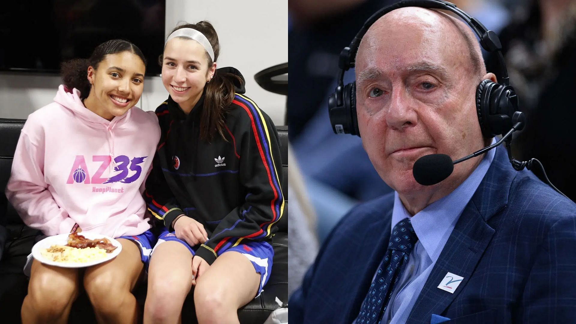 Azzi Fudd and Caroline Ducharme attends Dick Vitale Gala 
