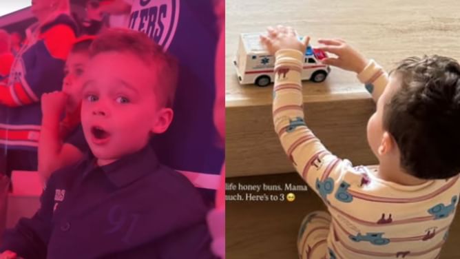 Evander Kane, fiancee Mara pen heartfelt notes on their son Iverson's 3rd birthday - "You changed my life honey buns"