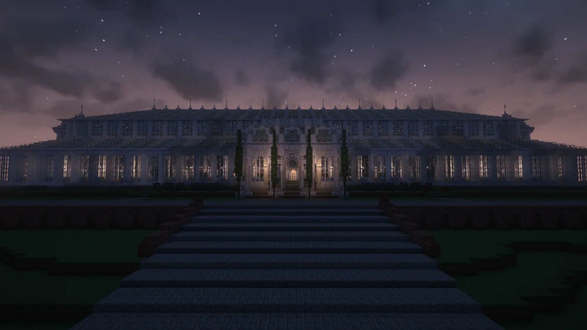 The large greenhouse build in Minecraft (Image via Reddit/halfrobotmoth/Mojang Studios)