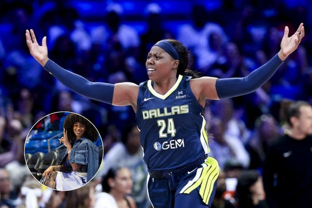 Arike Ogunbowale against the Minnesota Lynx during an WNBA game, Lala Ronay courtside during a Dallas Wings game 