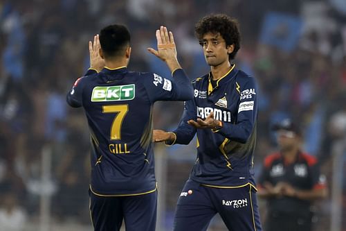 Sai Kishore (right) is GT's joint-highest wicket-taker this season.