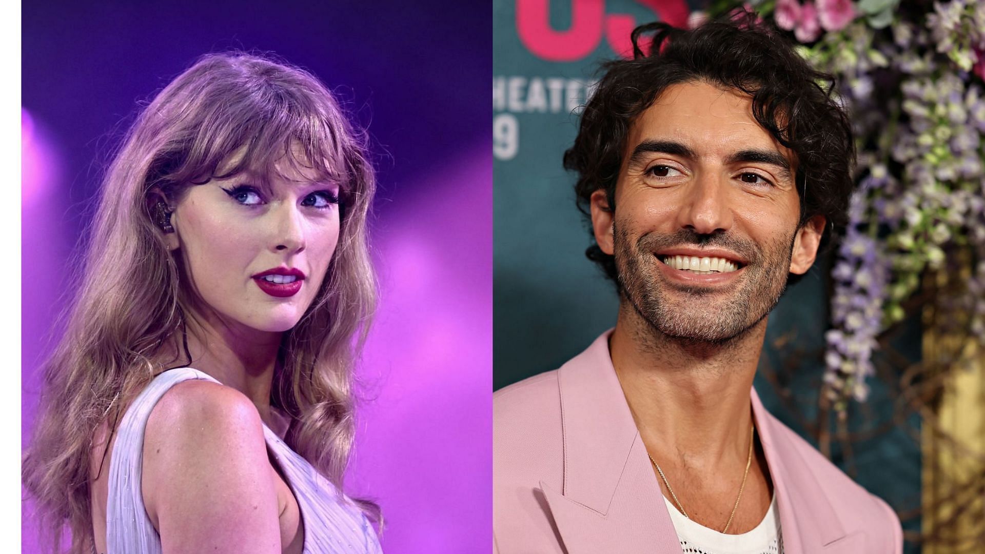 From L to R, Taylor Swift and Justin Baldoni: Image via Getty Images