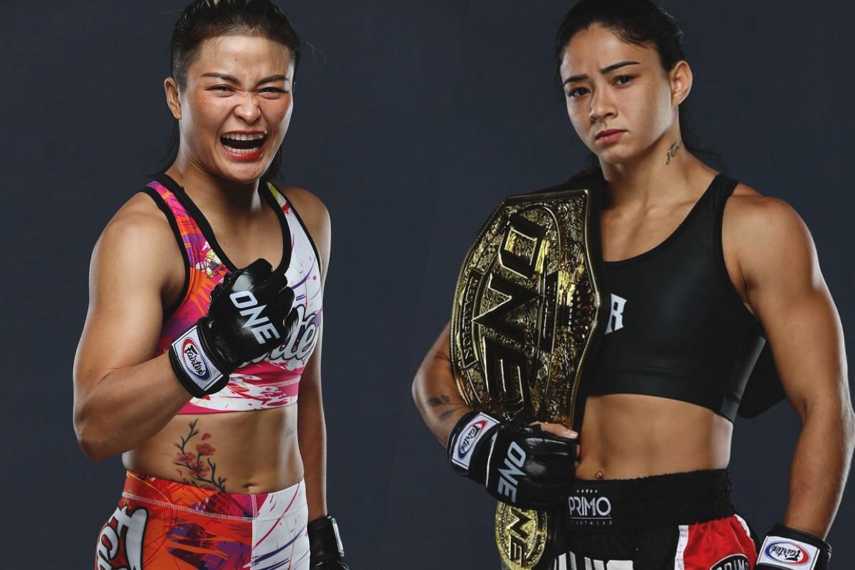 Stamp Fairtex (left) and Allycia Hellen Rodrigues (right) | Image credit: ONE Championship