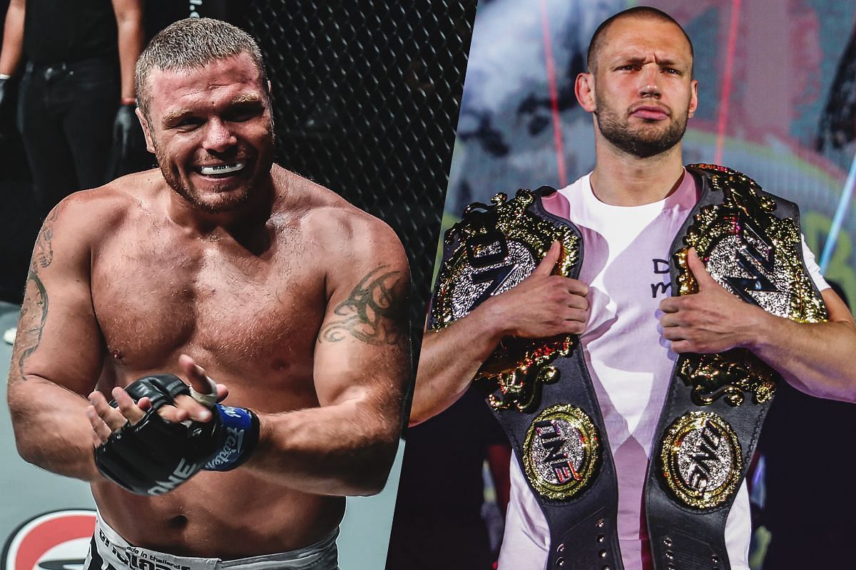 Anatoly Malykhin (left) and Reinier de Riddeer (R)  | Image by ONE Championship