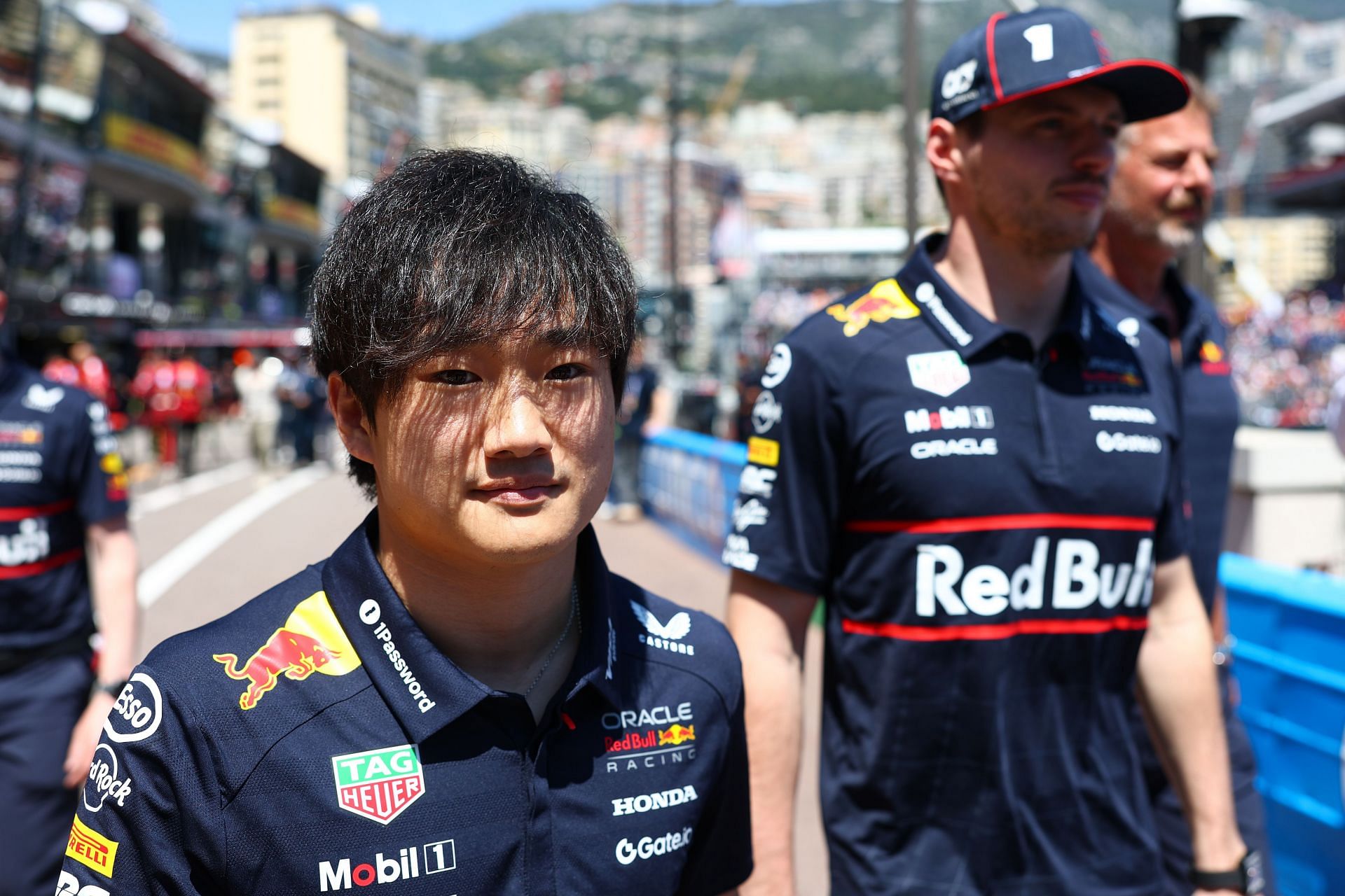Yuki Tsunoda (L) and Max Verstappen (R) at the F1 Grand Prix of Monaco - Source: Getty