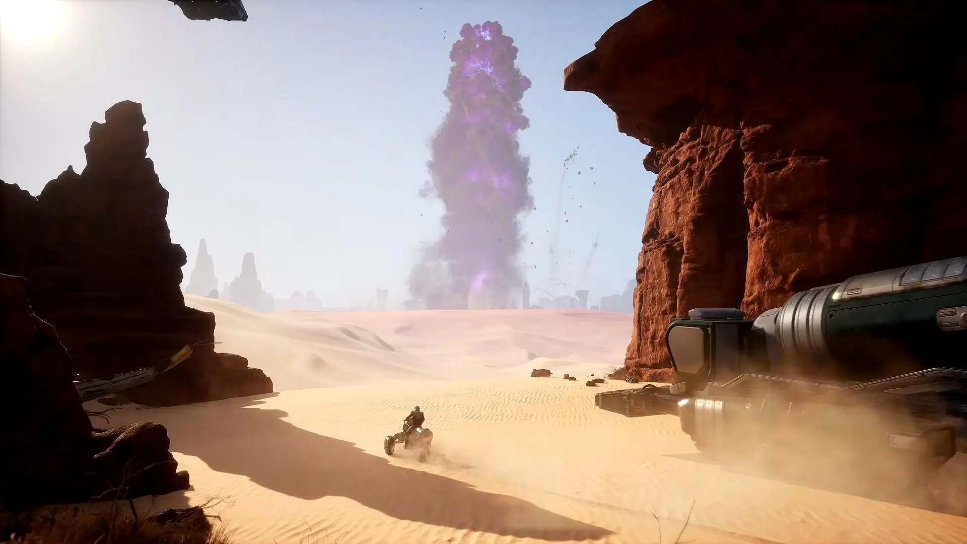 The Deep Desert holds a lot of Spice; venture across the sands at your own risk (Image via Funcom)