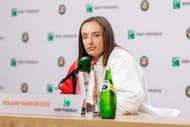 Iga Swiatek at the press conference ahead of Roland Garros 2025 - Source: Getty