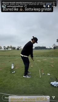 Anthony Kim reveals this was his best ball striking of the year | Image via Instagram @anthonykimofficial
