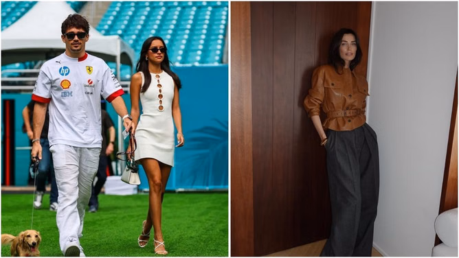 Charles Leclerc's girlfriend Alexandra Saint Mleux reacts to Carlos Sainz's partner Rebecca Donaldson's latest post