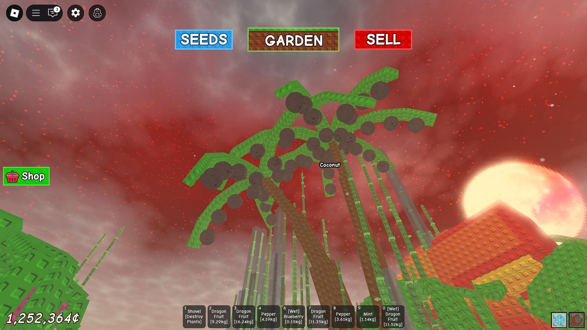Feature image of How to collect Coconuts in Grow a Garden