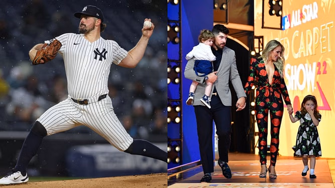 Carlos Rodon's wife Ashley shares adorable moment of Yankees star painting with son Silo