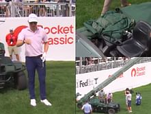 WATCH: Ben Griffin gets unusual ruling after shot takes wild bounce into camera cart at the Rocket Classic 2025