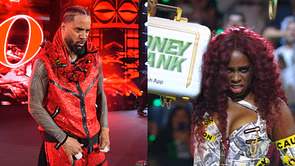 Jimmy Uso reacts to Naomi winning the Women's Money in the Bank Ladder Match