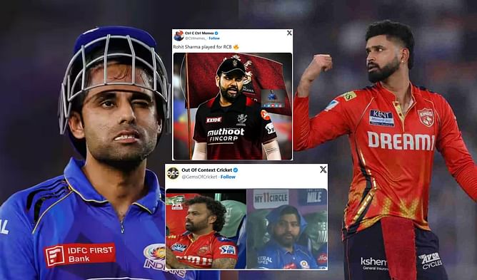 "Rohit Sharma played for RCB"- Top 10 funny memes as MI reach 203/6 in IPL 2025 Qualifier 2 vs PBKS