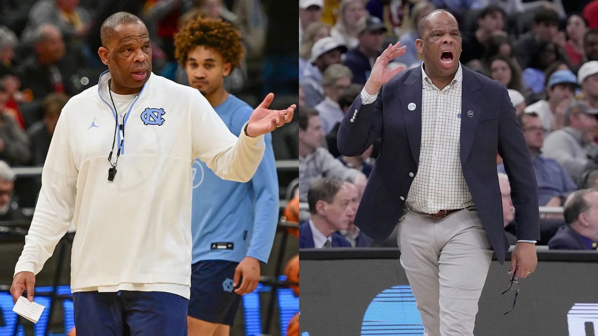 North Carolina coach Hubert Davis