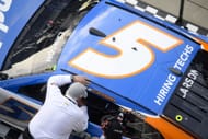Rick Hendrick congratulates Kyle Larson after the NASCAR Cup Series Brickyard 400. Source: Getty