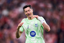 Robert Lewandowski provides response when asked about his future at Barcelona