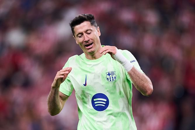 Robert Lewandowski provides response when asked about his future at Barcelona