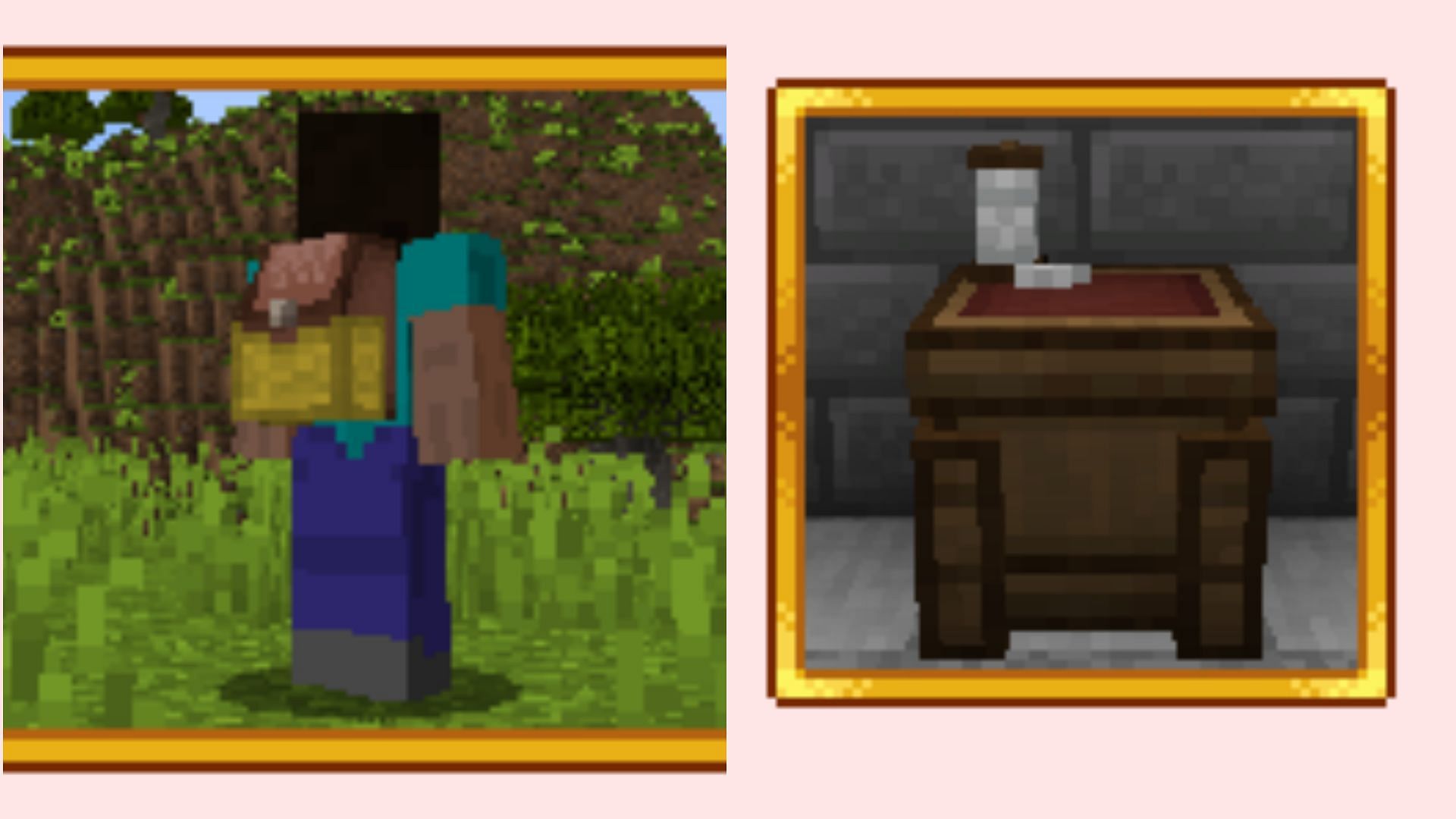 Improved Backpack adds a detailed method of creating a single backpack (Image via Mojang Studios || CurseForge/DreenDex)