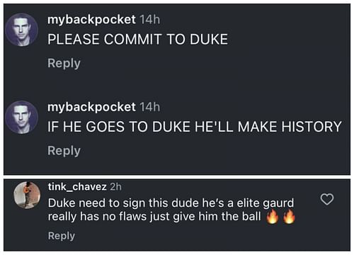 Fans react to Nasir Anderson receiving 15 offers from college basketball programs on IG. Image via @takeflighthoops