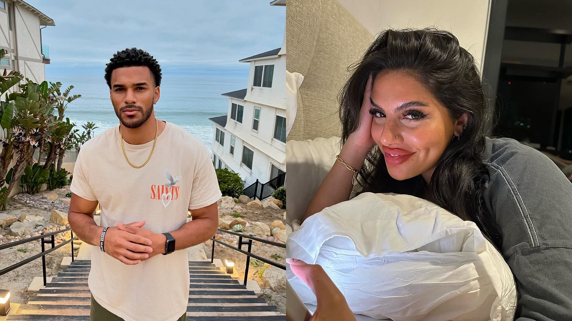 Jeremiah and Huda from Love Island USA season 7 (Images via Instagram/@findjeremiah and @hudabubbaaa)