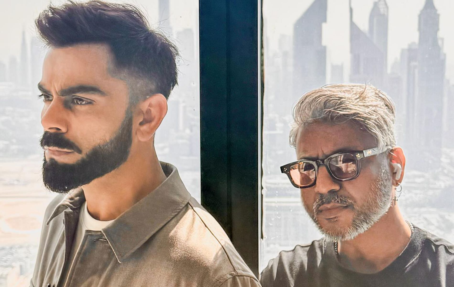 Virat Kohli (left) with Aalim Hakim. (Pic: Instagram/aalimhakim). 