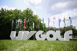 Why was play in Round 3 suspended at LIV Golf Virginia?