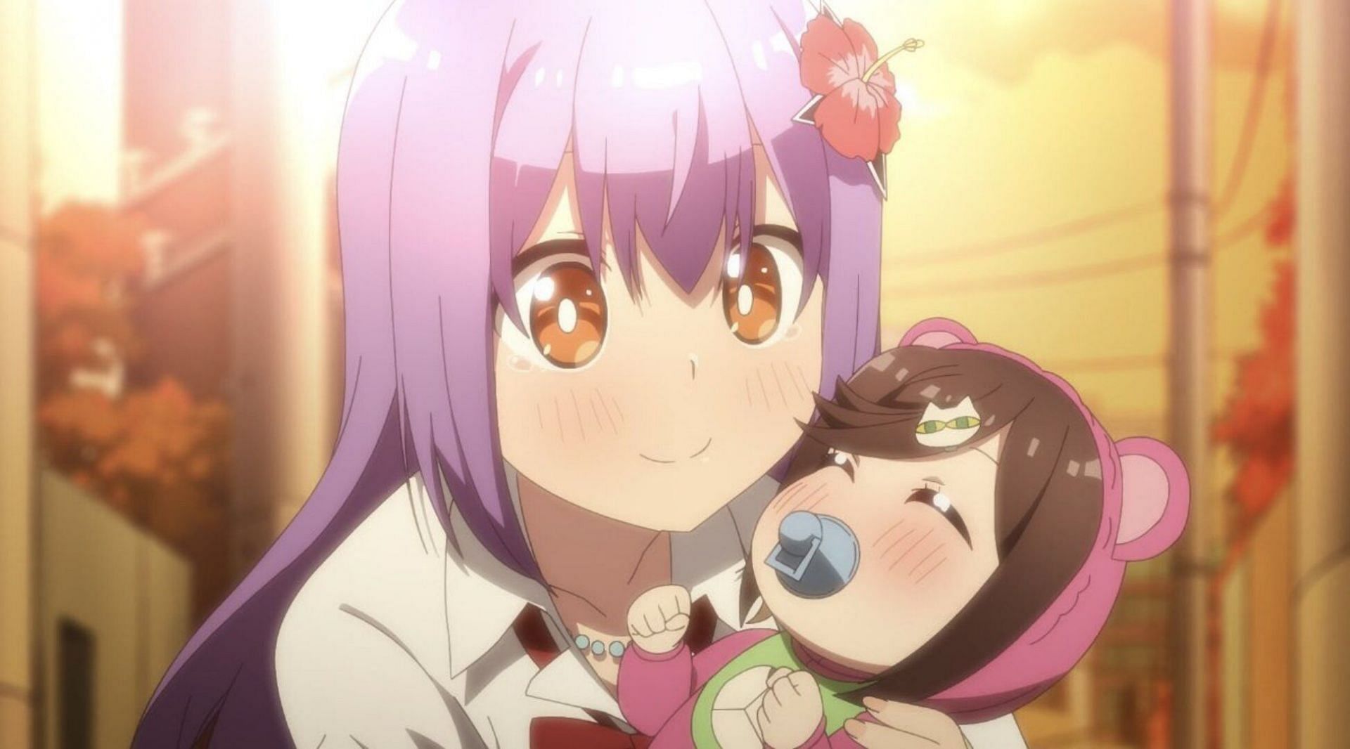 Satoko and baby Konoha (Image via Shaft)