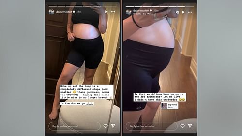Raheem Mostert's wife Devon reveals coming across unexpected pregnancy concern (Image Credit: Devon/IG)