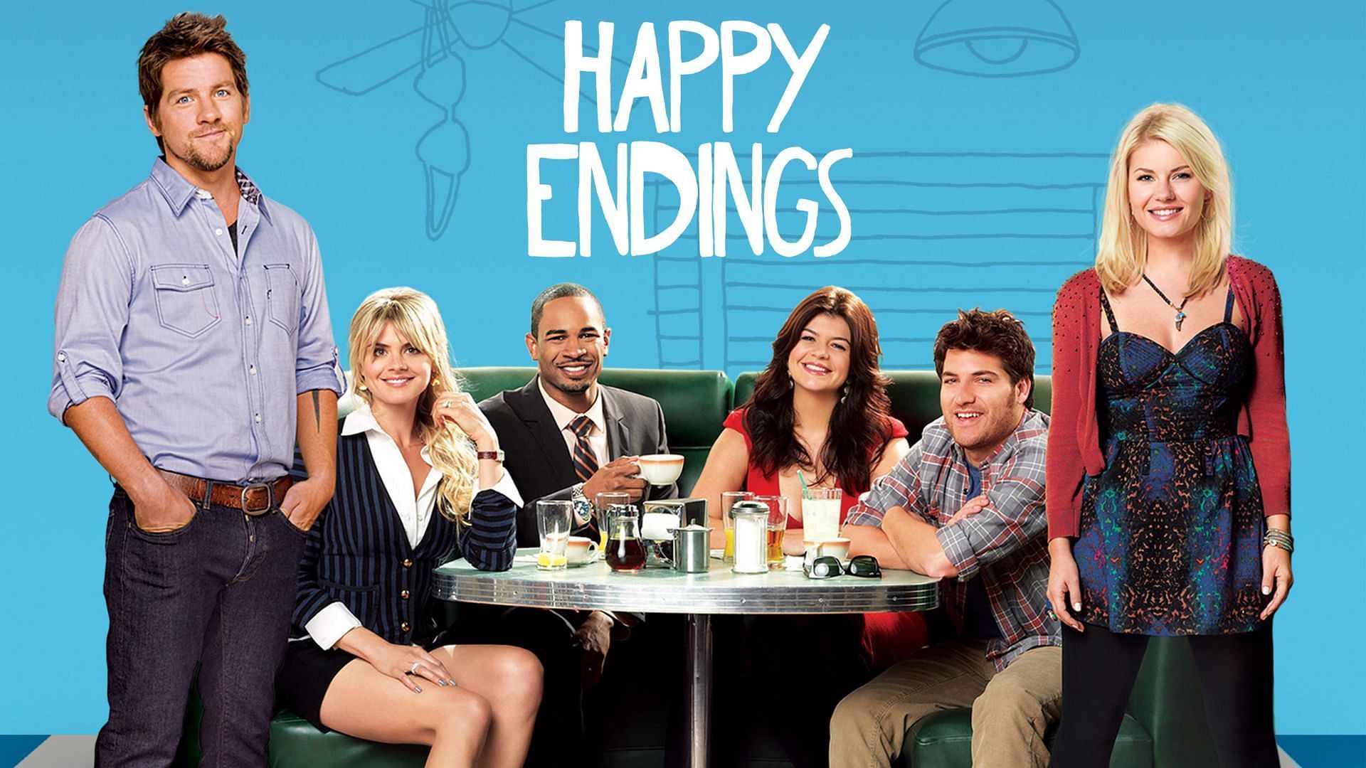 The cast of Happy Endings (Image via Prime Video)