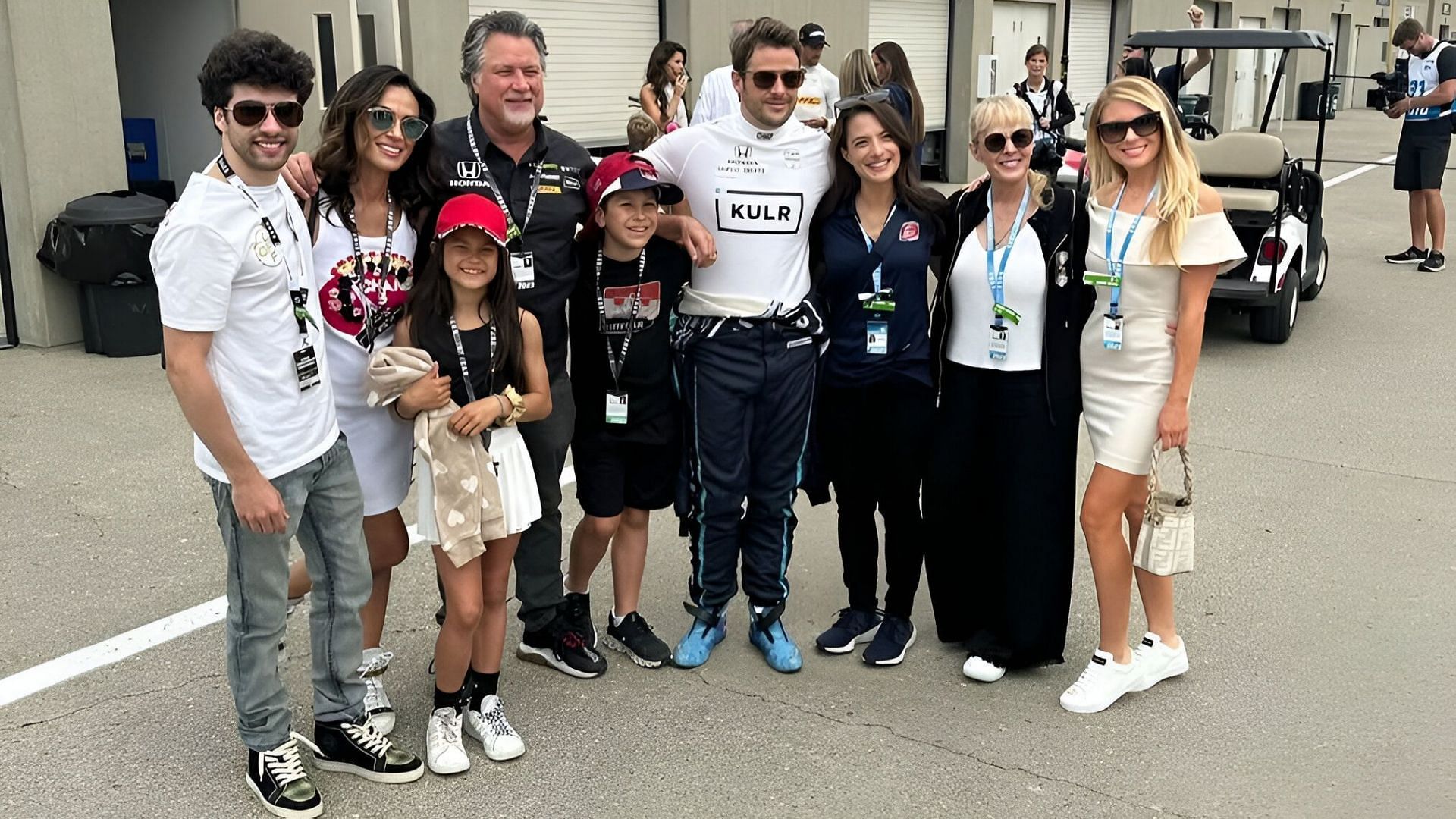 Image credits: Instagram/@lucaandretti, L-R: Lucca Andretti, Jodi Ann Paterson, Michael Andretti, Billie Jo PowersMiati, Mario, Marco Andretti, Marissa Andretti