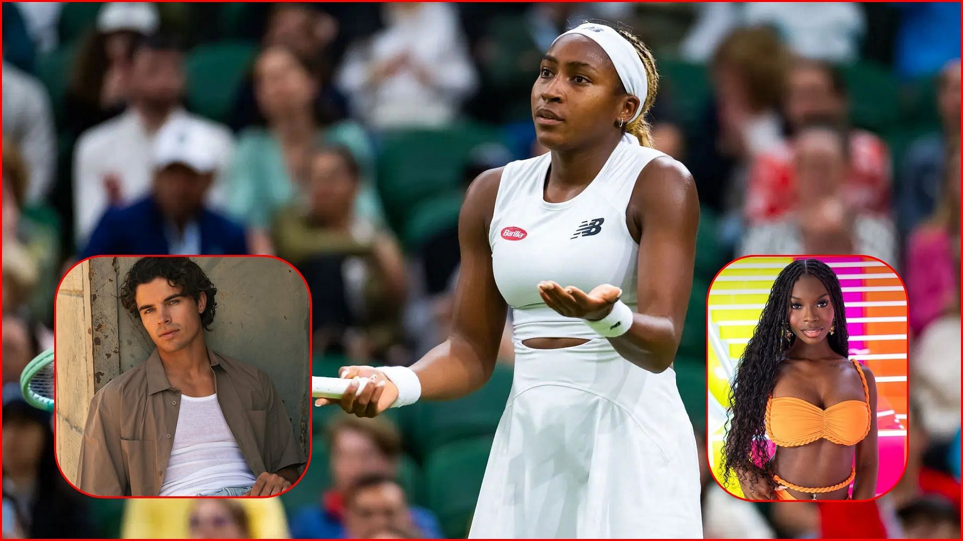 (L-R) Nic from Love Island (inset), Coco Gauff, Olandria from Lova Island (inset) | Getty &amp; Instagram