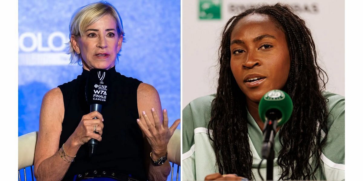 Chris Evert (L) and Coco Gauff (R) (Image Source: Getty)