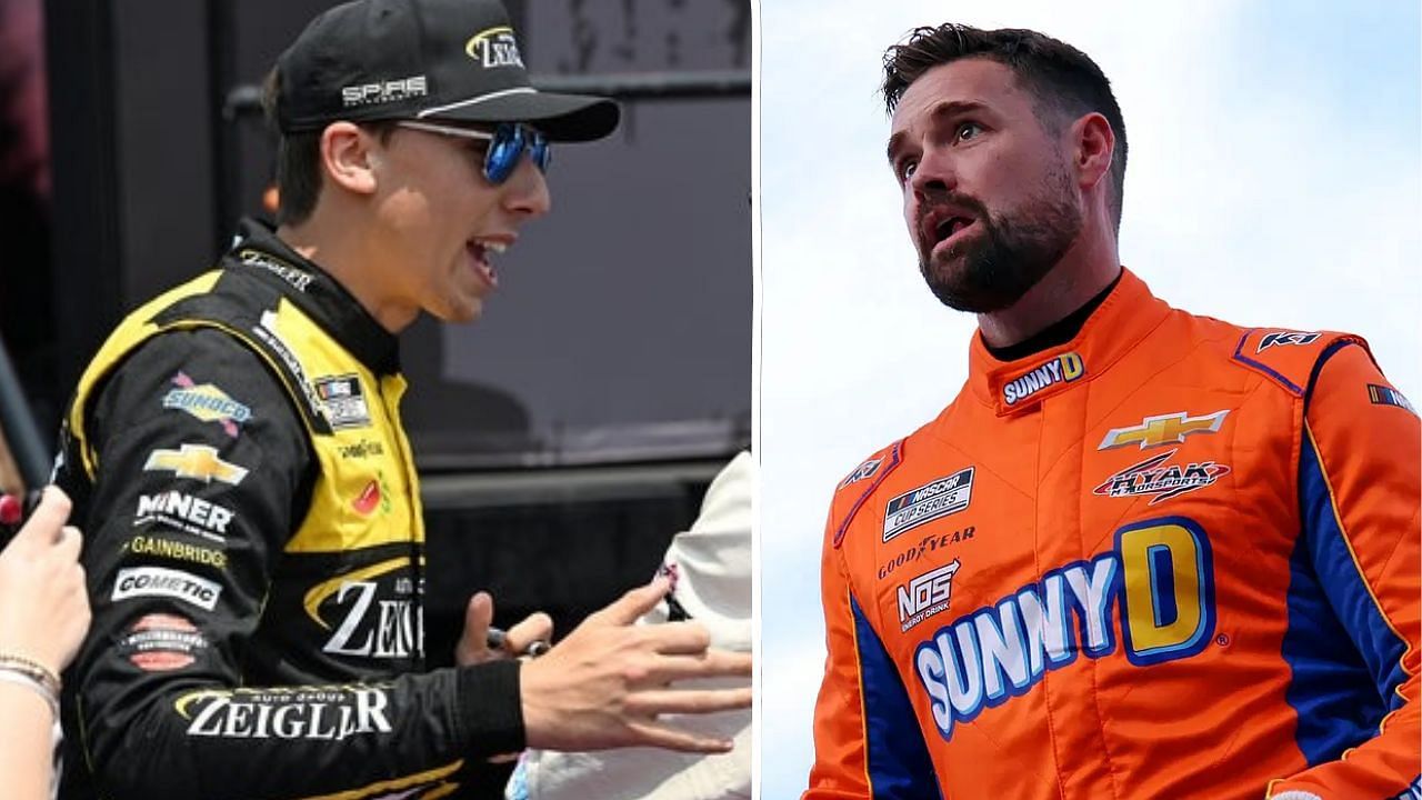 Carson Hocevar reflects on his on-track feud with Ricky Stenhouse Jr. Images via Imagn.