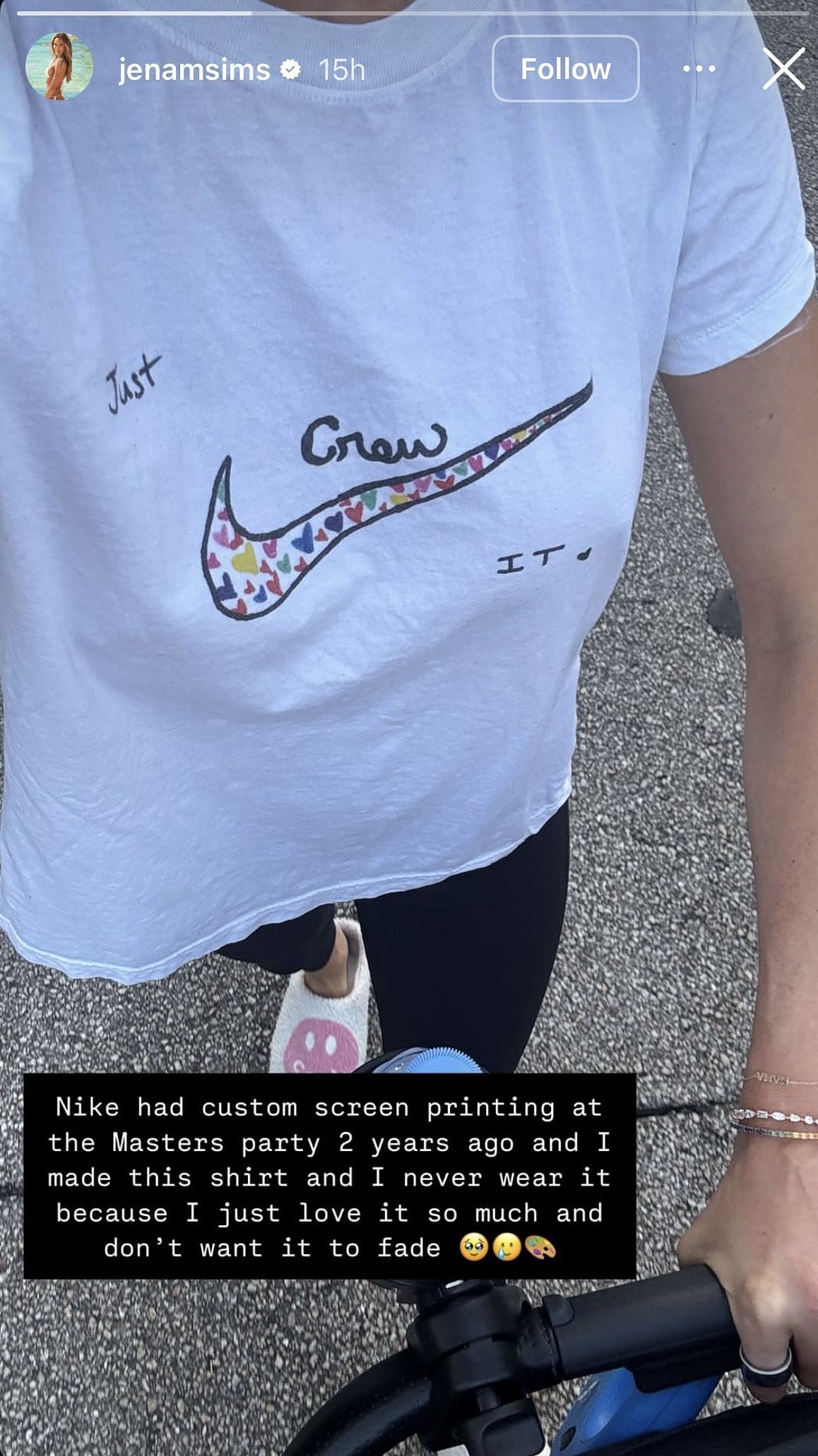 Still taken from Jena Sims&rsquo; Instagram Story _ Image Source: Instagram/@jenamsims