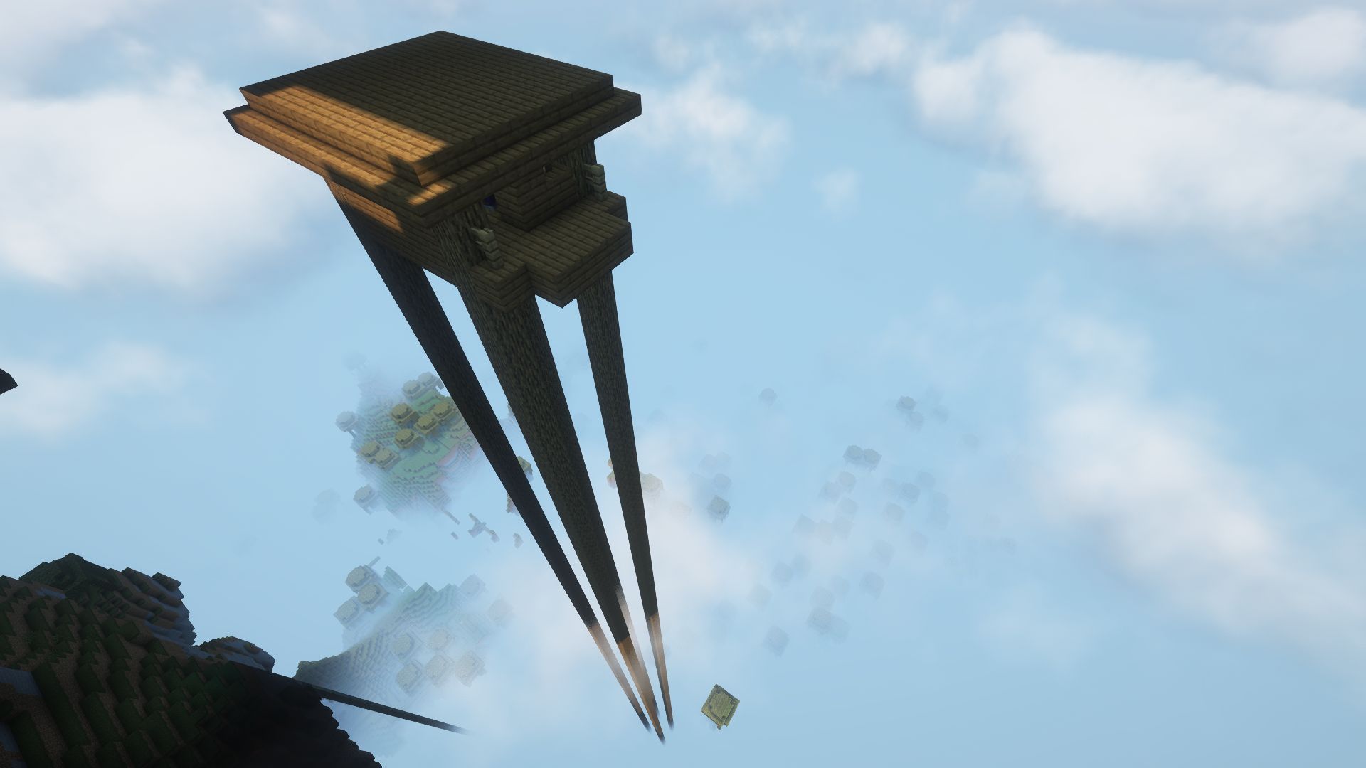 Minecraft player discovers odd 236-block-tall witch hut
