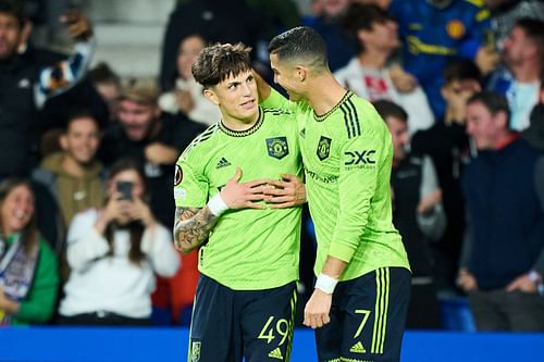 Alejandro Garnacho and Cristiano Ronaldo