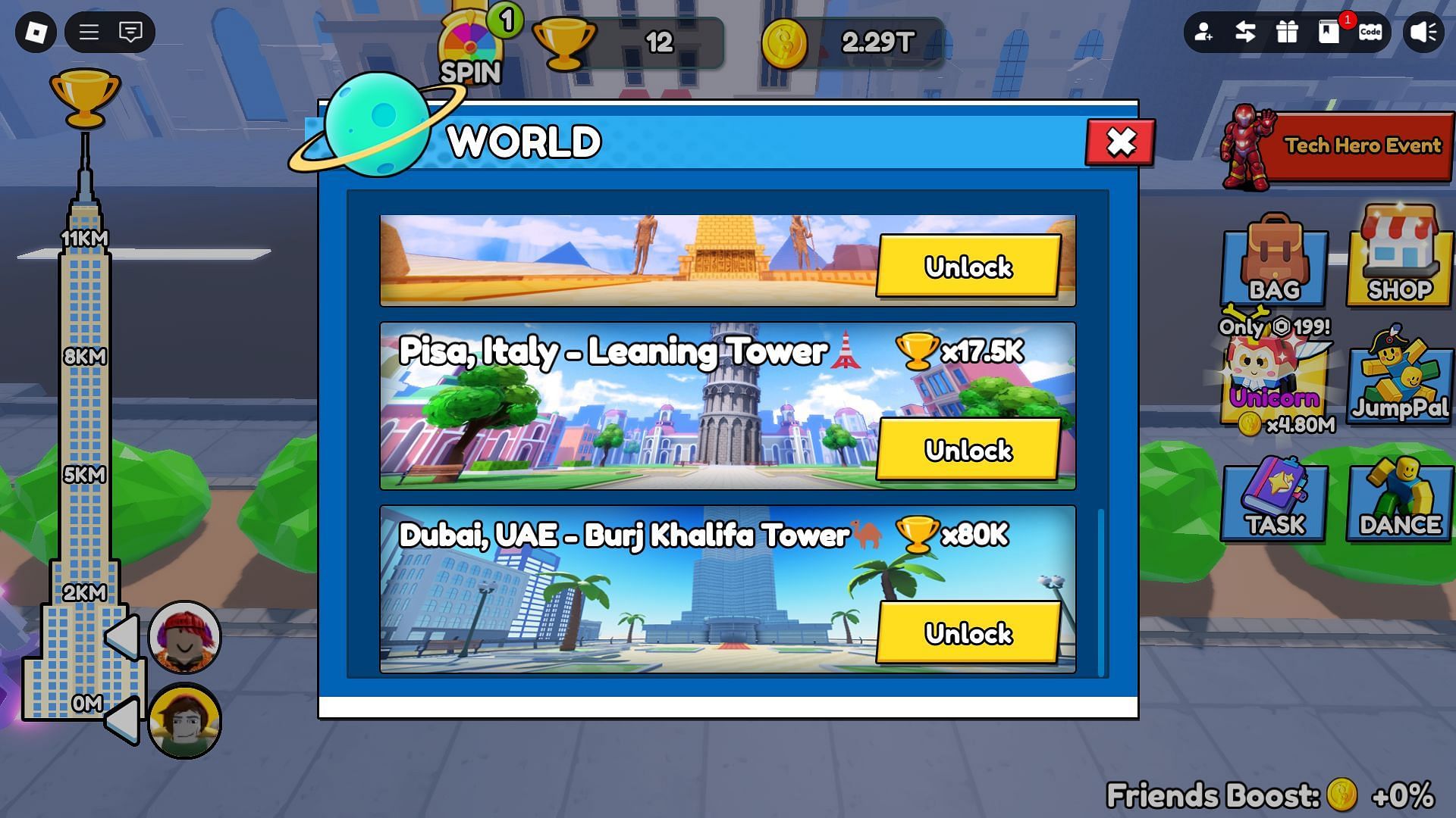 The Dubai World unlock requirement (Image via Roblox)
