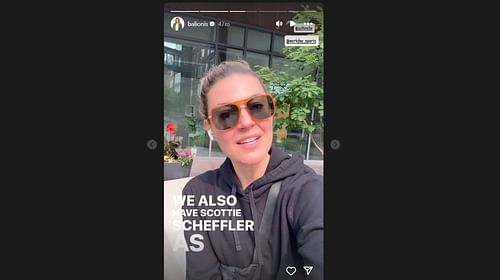 Screengrab of Amanda Balionis's Instagram story (Image via @balionis)
