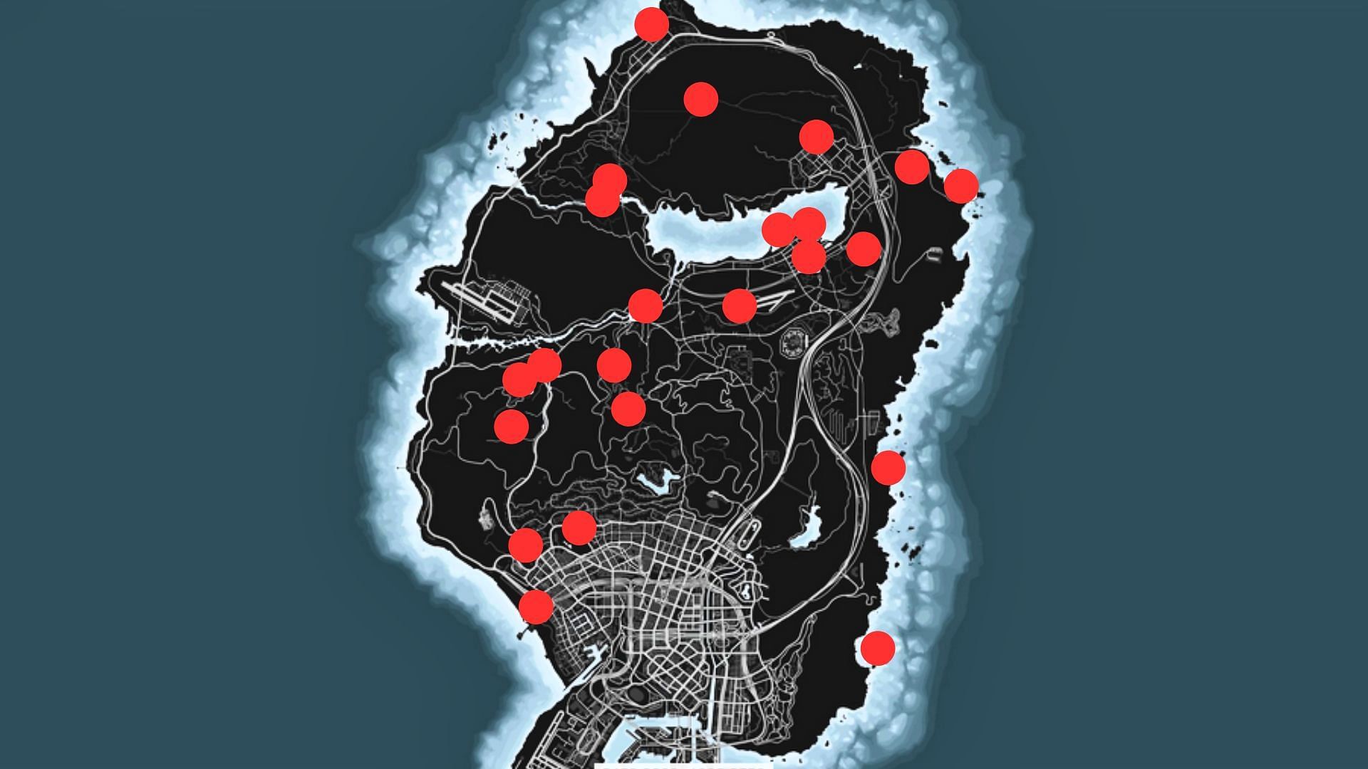 All GTA Online Treasure Hunt locations with guide (Image via Sportskeeda)