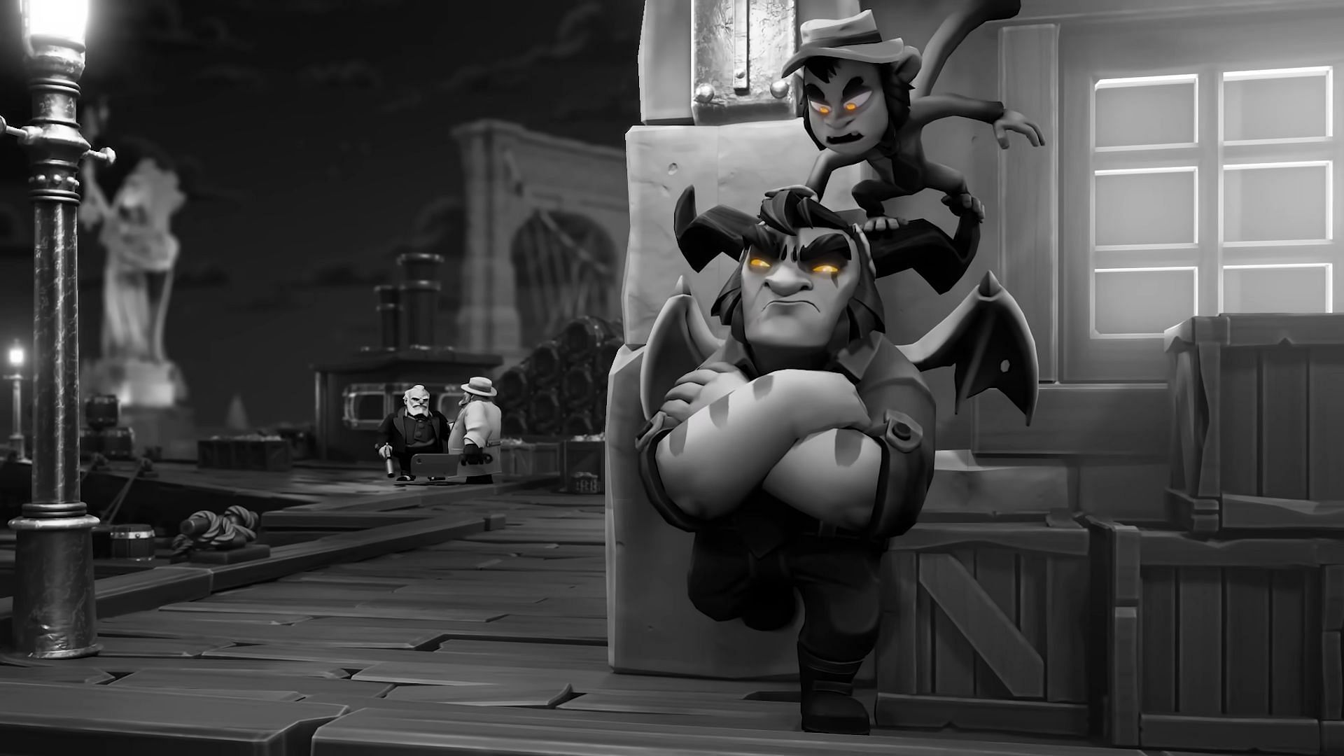 Minion Cop and his pet monkey in Clash of Clans (Image via Supercell)