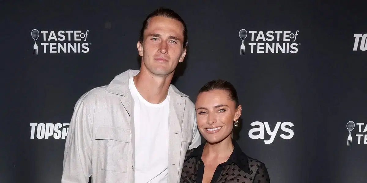 Alexander Zverev (left) with Sophia Thomalla (right), Source: Getty