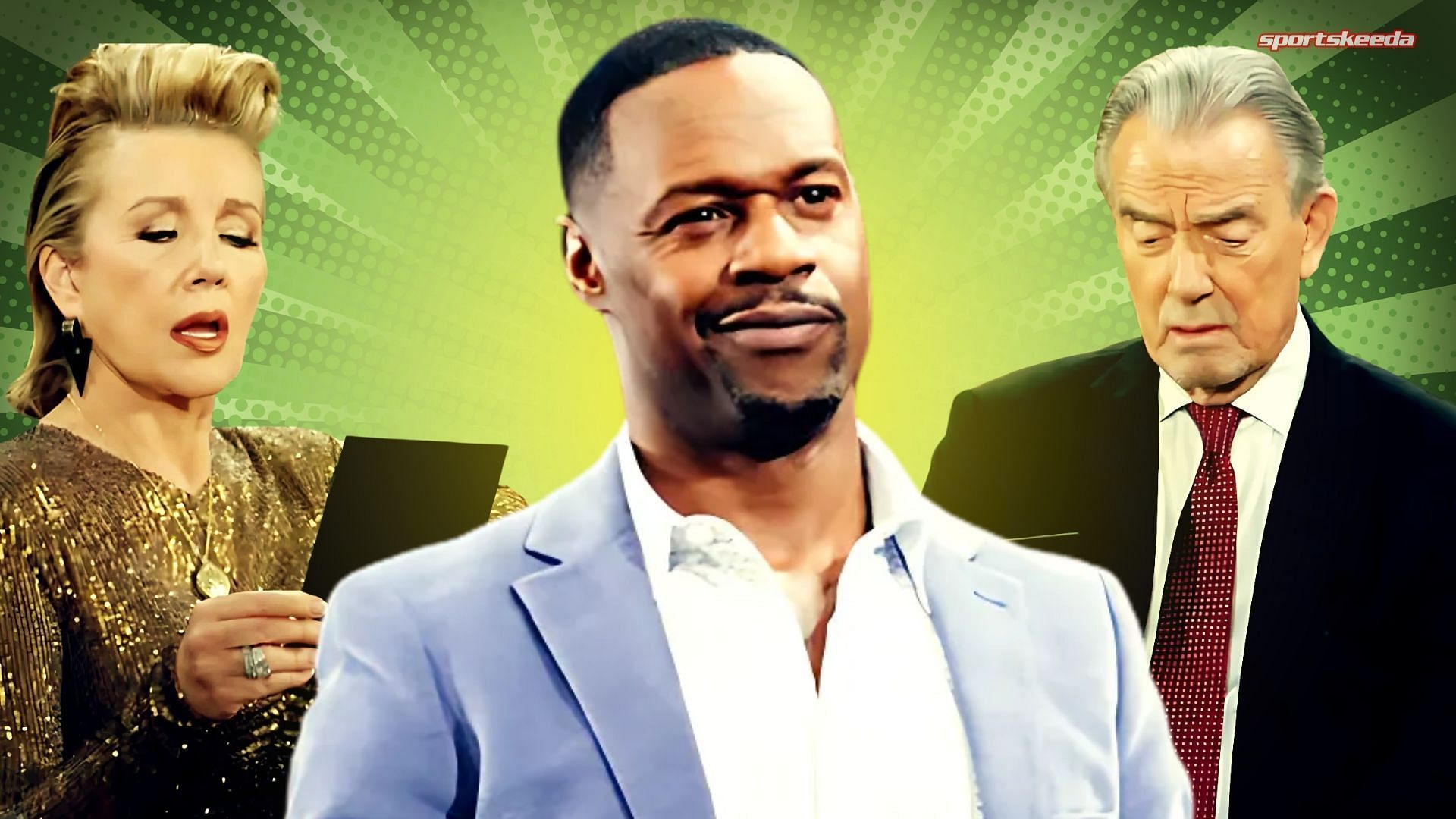 Nikki, Damian and Victor on The Young and the Restless (Custom edit by Sportskeeda, Original Image [CBS])