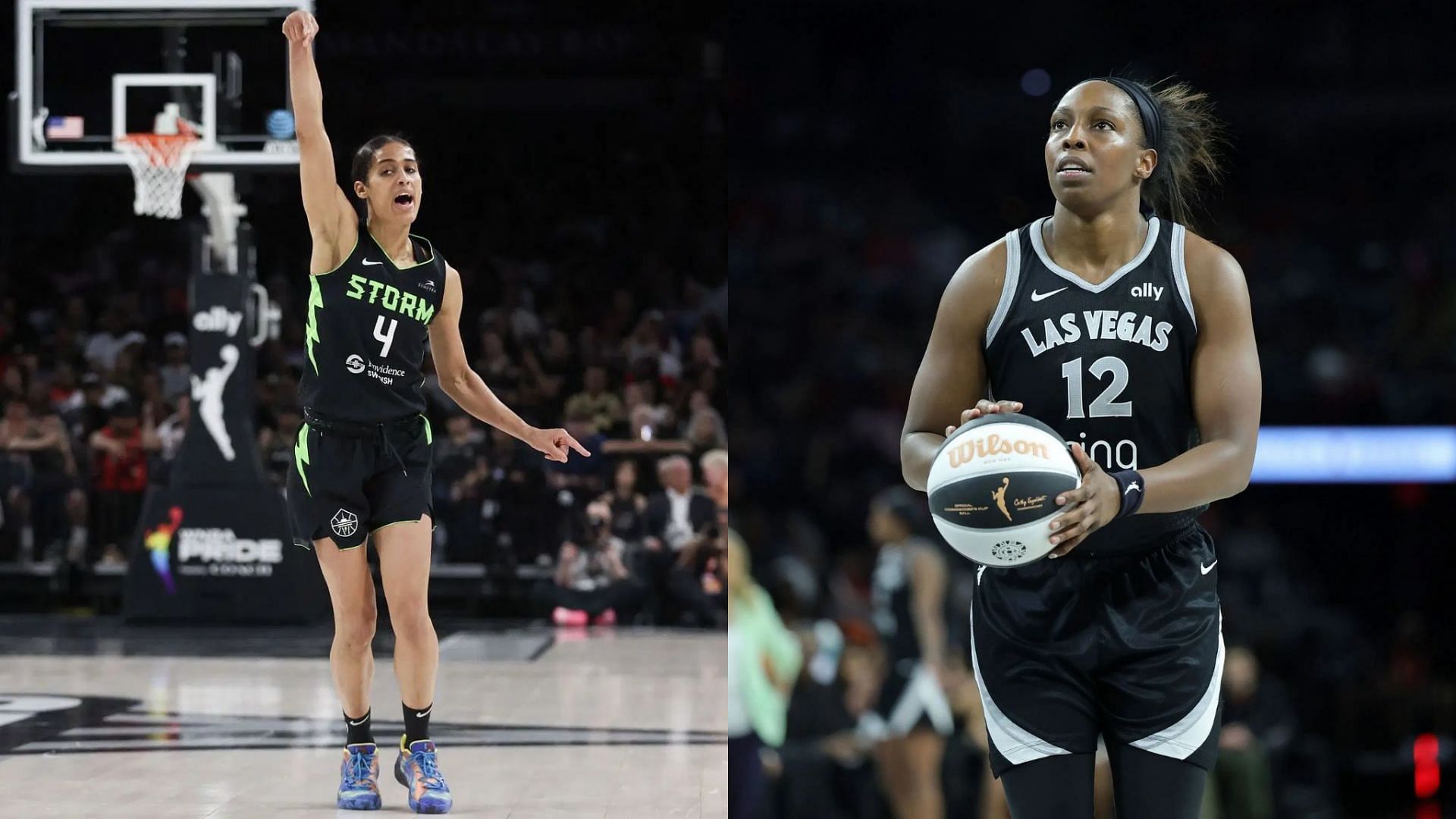 Fans react to Skylar Diggins allegedly calling Chelsea Gray &quot;fat f**k&quot; during game (Images via Getty)