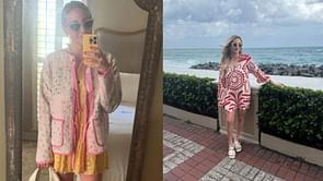 Nick Saban's daughter, Kristen, plays with giant fish in open ocean while flexing her white swimsuit from a luxury cruise