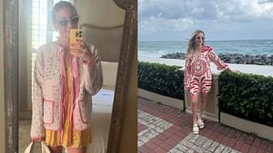 Nick Saban's daughter, Kristen, plays with giant fish in open ocean while flexing her white swimsuit from a luxury cruise
