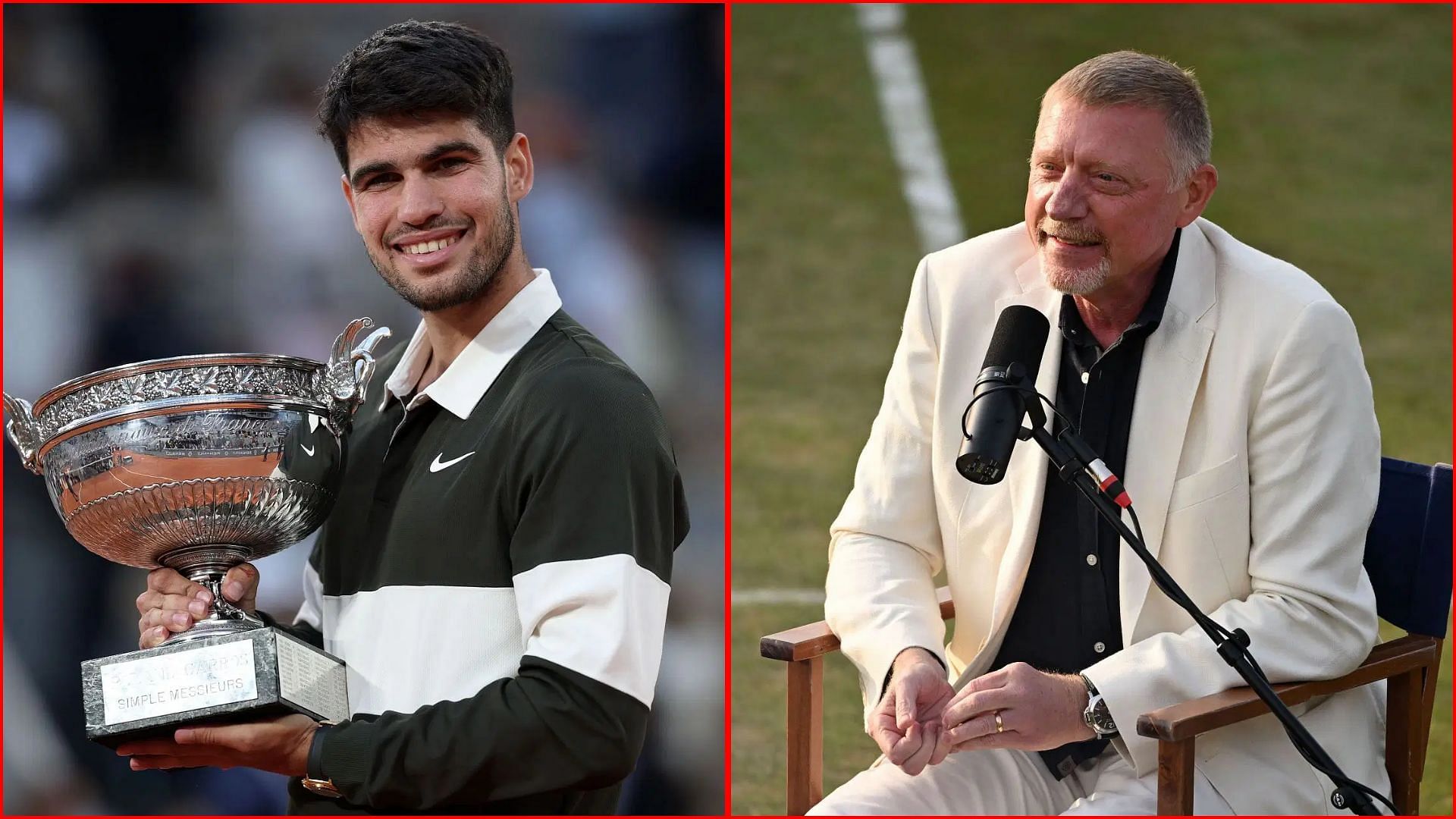 Carlos Alcaraz (L) Boris Becker (R) | Getty