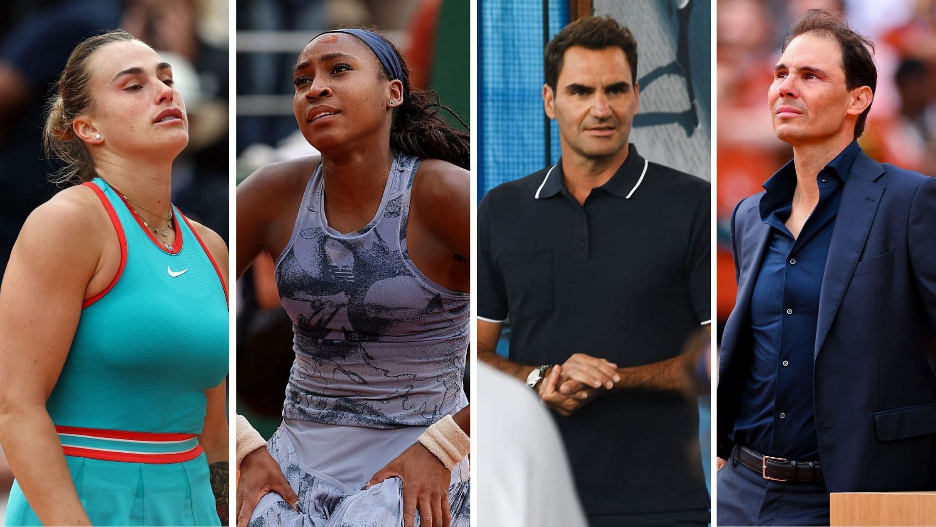 Aryna Sabalenka Coco Gauff Roger Federer Rafael Nadal