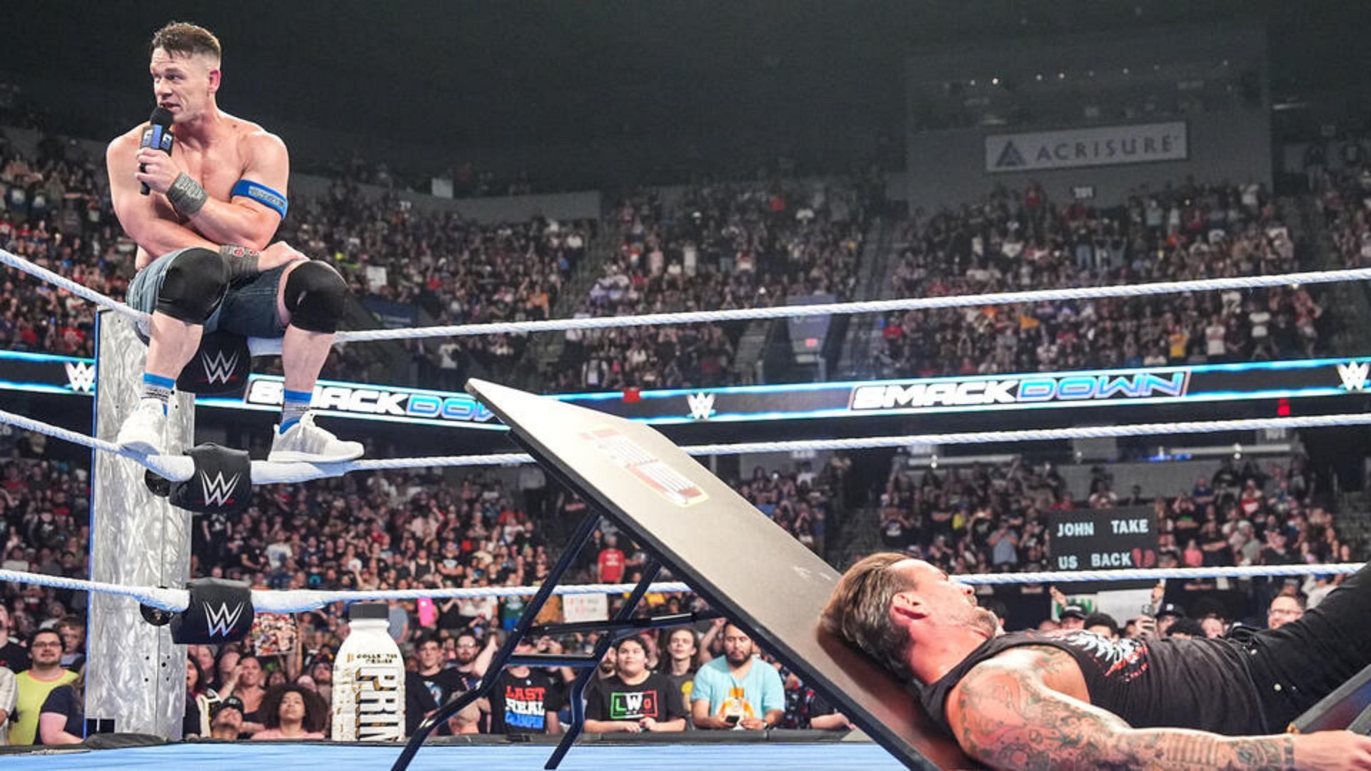 John Cena and CM Punk on SmackDown (Image Credits: WWE.com)