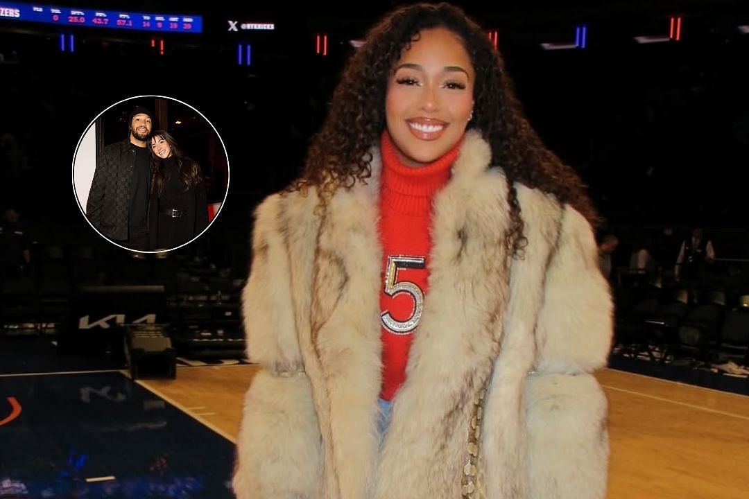 Jordyn Woods poses for a picture at MSG via Instagram, New York Knicks star Jalen Brunson with his wife Ali Brunson